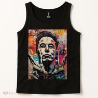 Elon Musk Nobel Peace Prize Garment Dyed Tank Top thumb 2