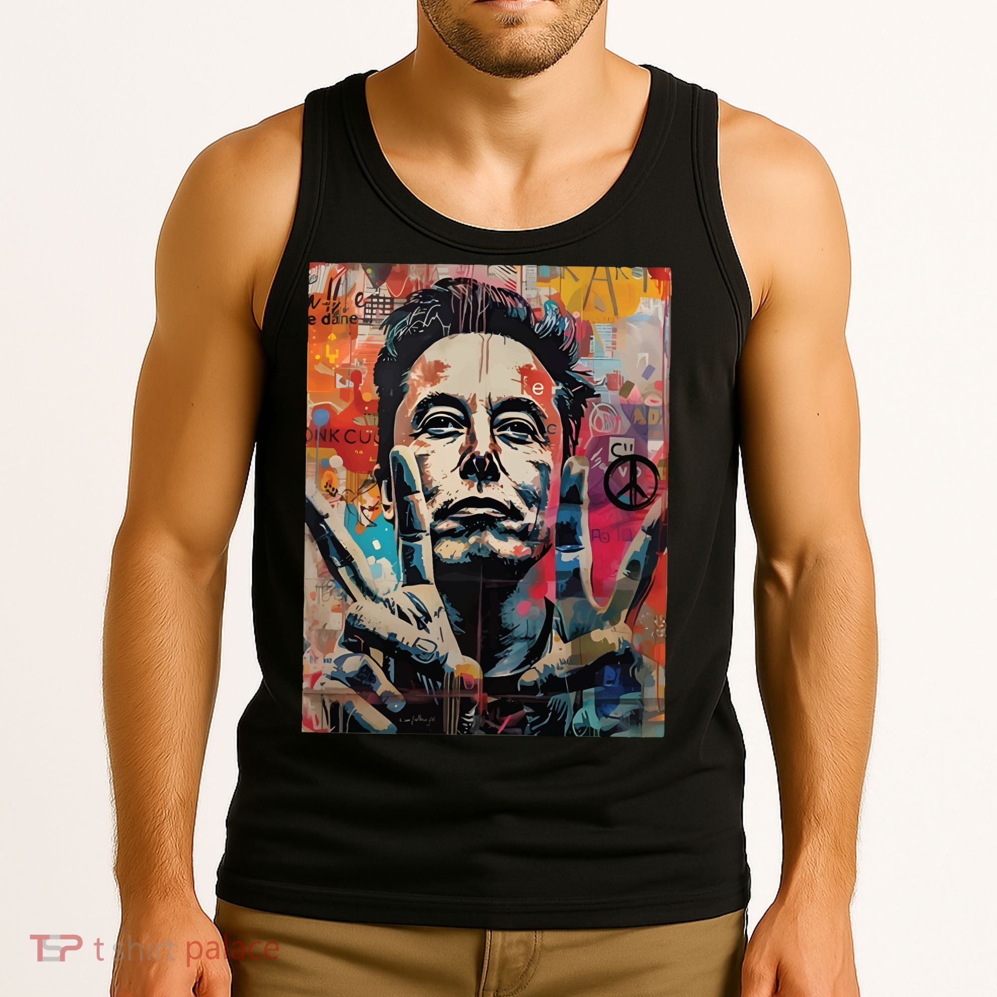 Elon Musk Nobel Peace Prize Garment Dyed Tank Top