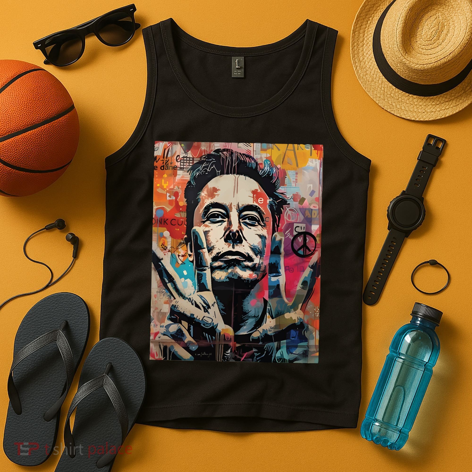 Elon Musk Nobel Peace Prize Garment Dyed Tank Top
