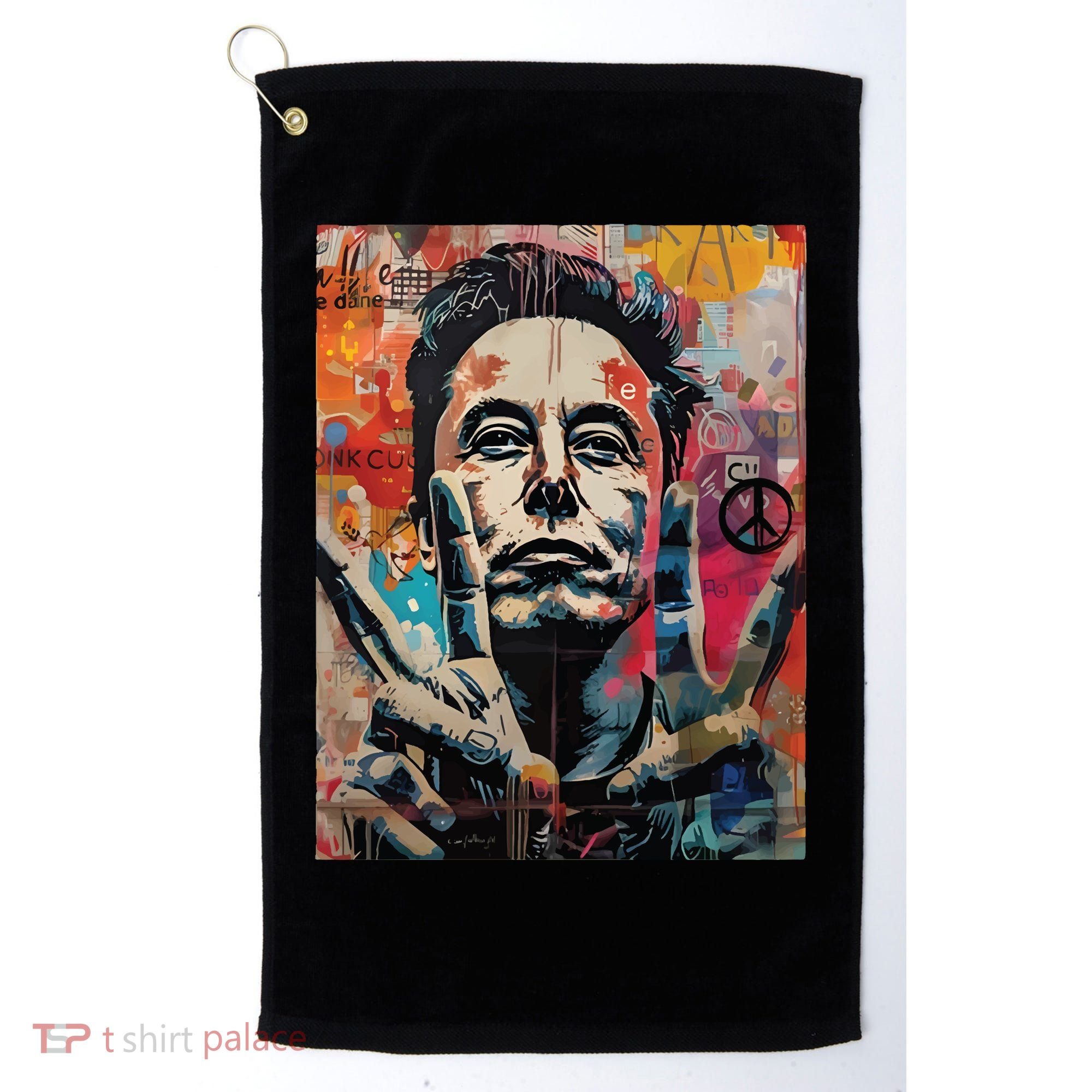 Elon Musk Nobel Peace Prize Garment Dyed Golf Towel