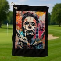 Elon Musk Nobel Peace Prize Garment Dyed Golf Towel thumb 1