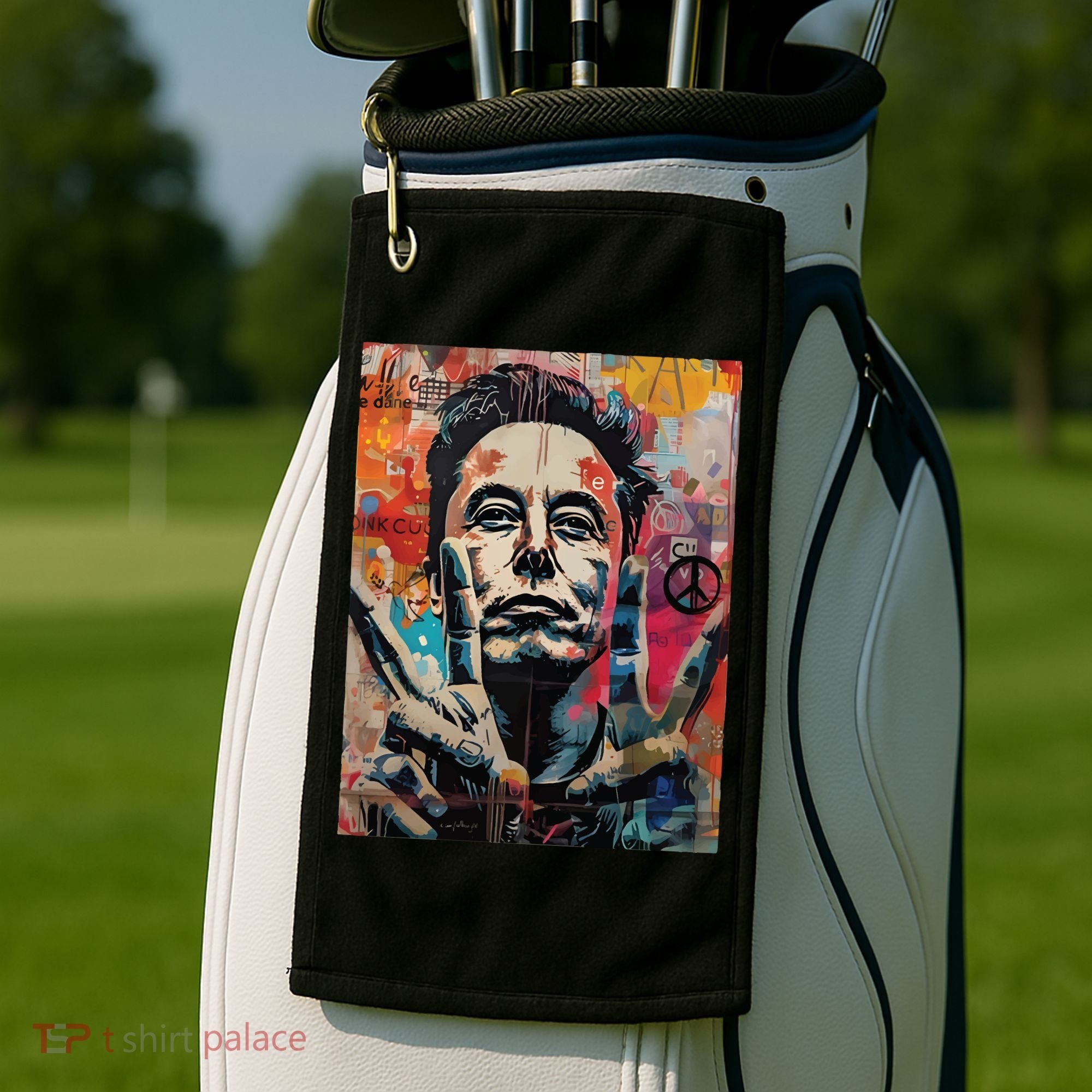 Elon Musk Nobel Peace Prize Garment Dyed Golf Towel