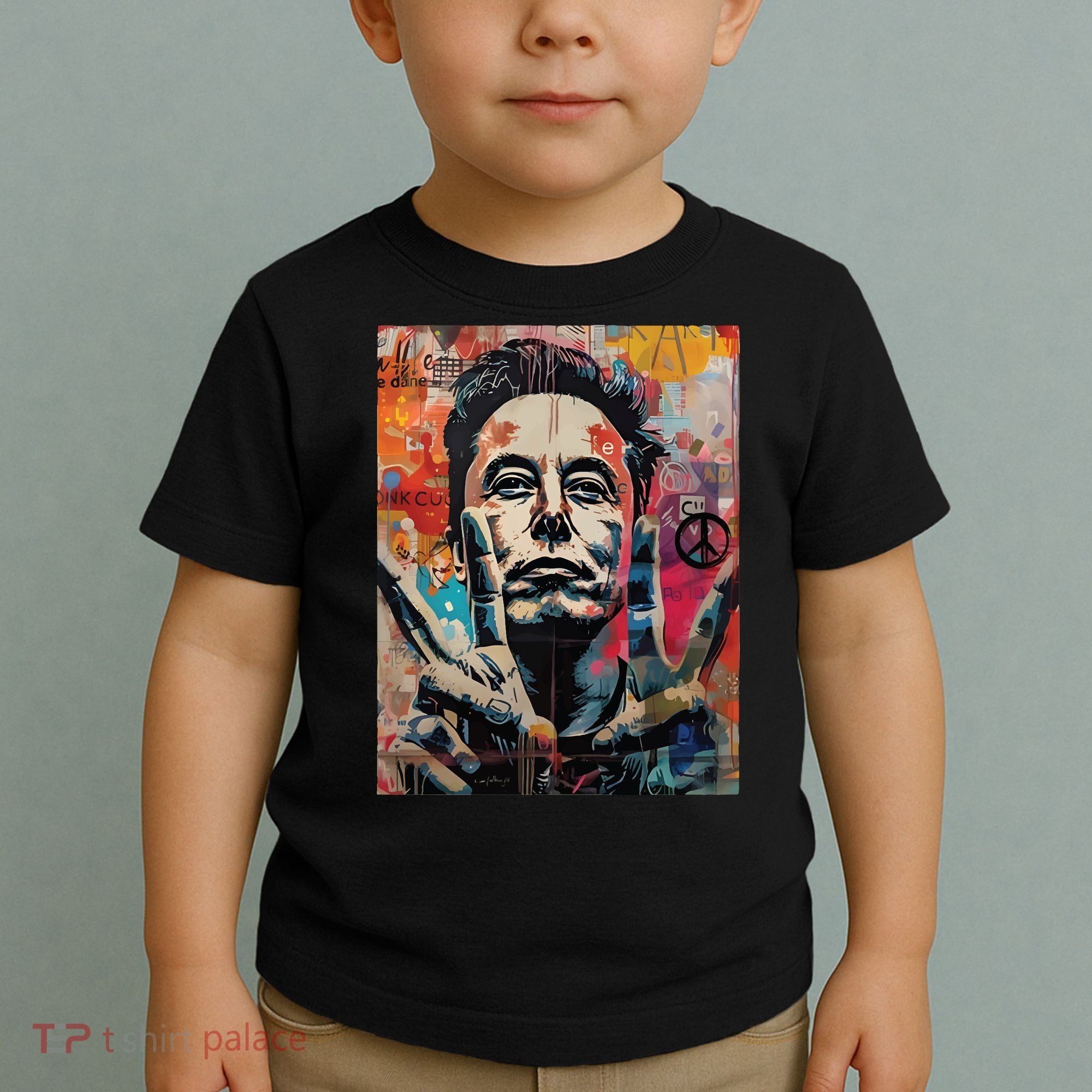 Elon Musk Nobel Peace Prize Garment Dyed Toddler T-Shirt