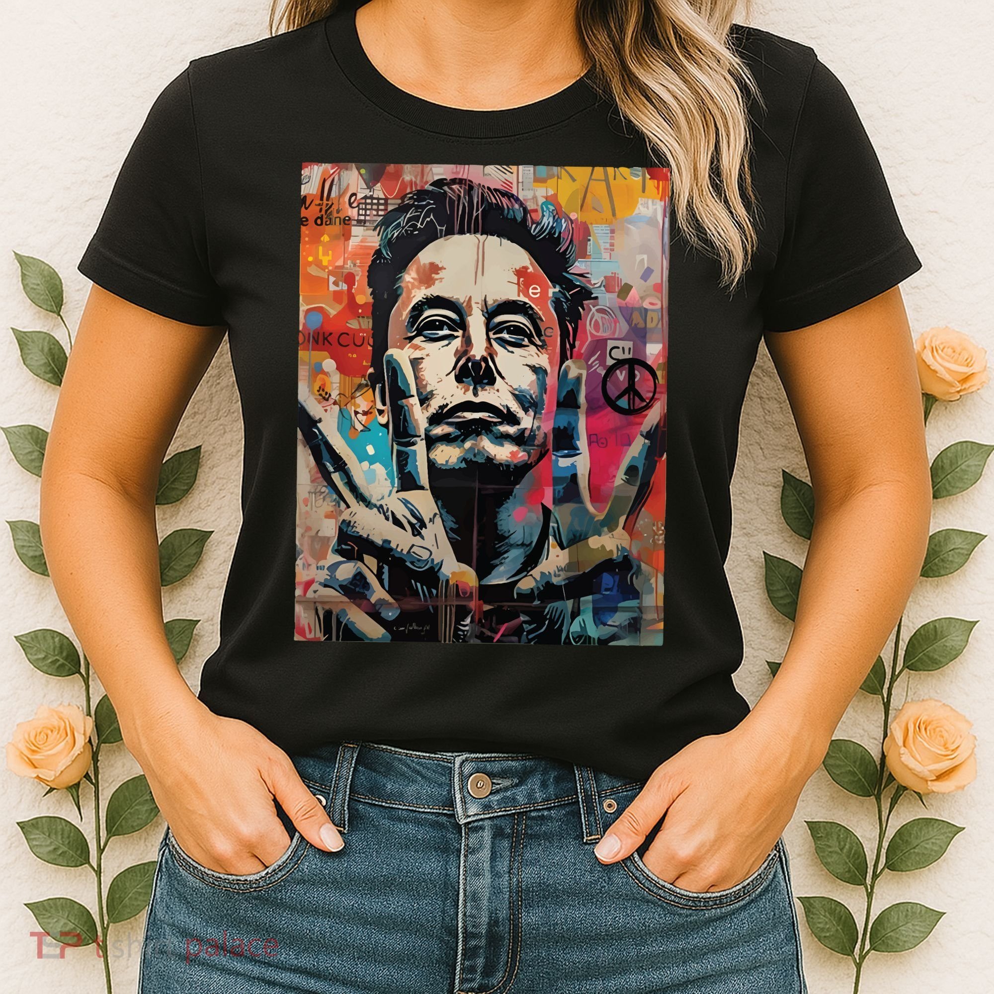 Elon Musk Nobel Peace Prize Garment Dyed Women's T-Shirt