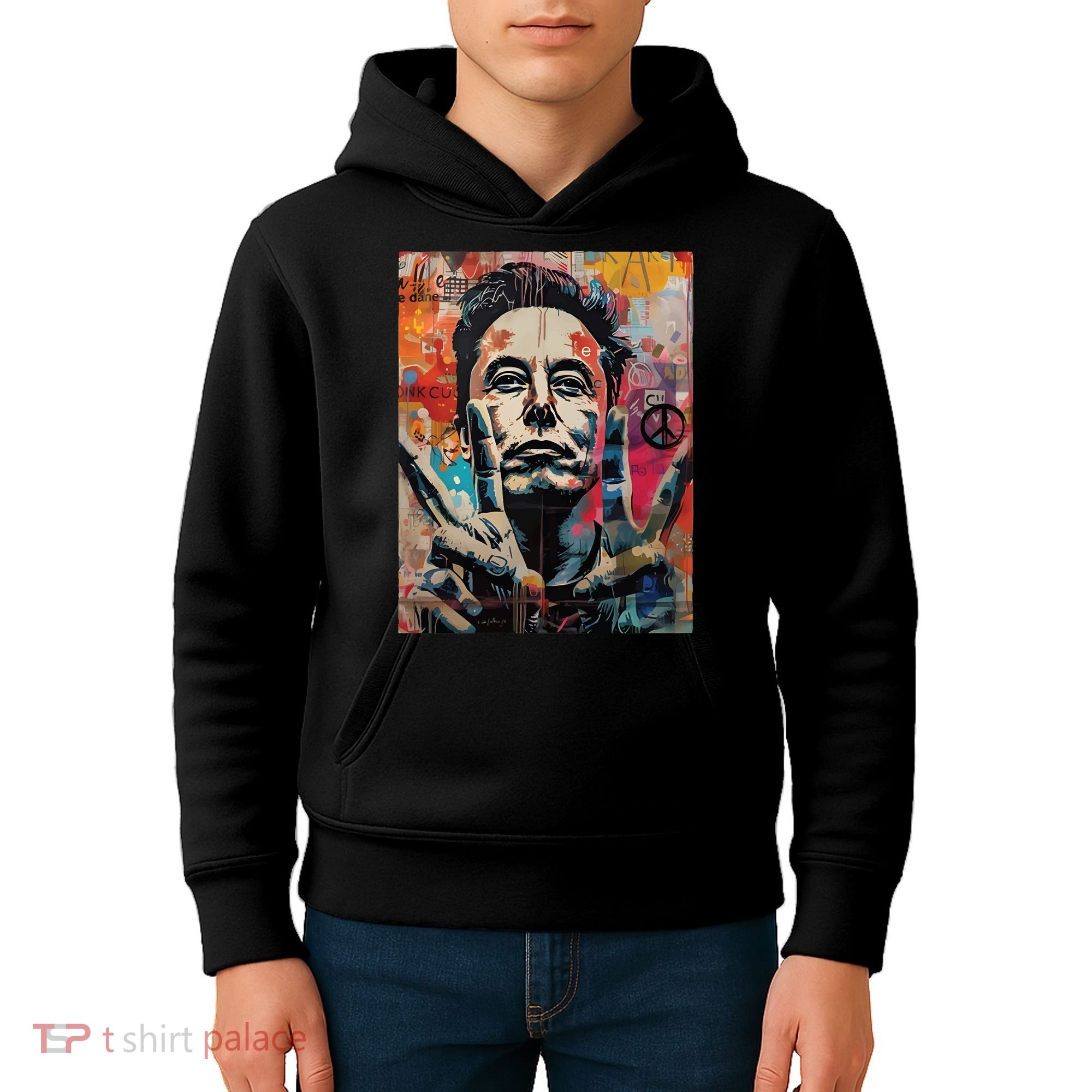 Elon Musk Nobel Peace Prize Garment Dyed Kids Hoodie