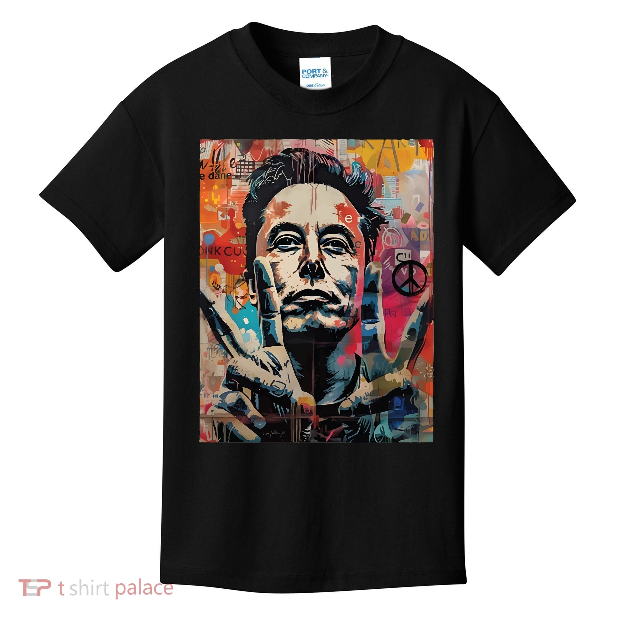 Elon Musk Nobel Peace Prize Garment Dyed Kids T-Shirt