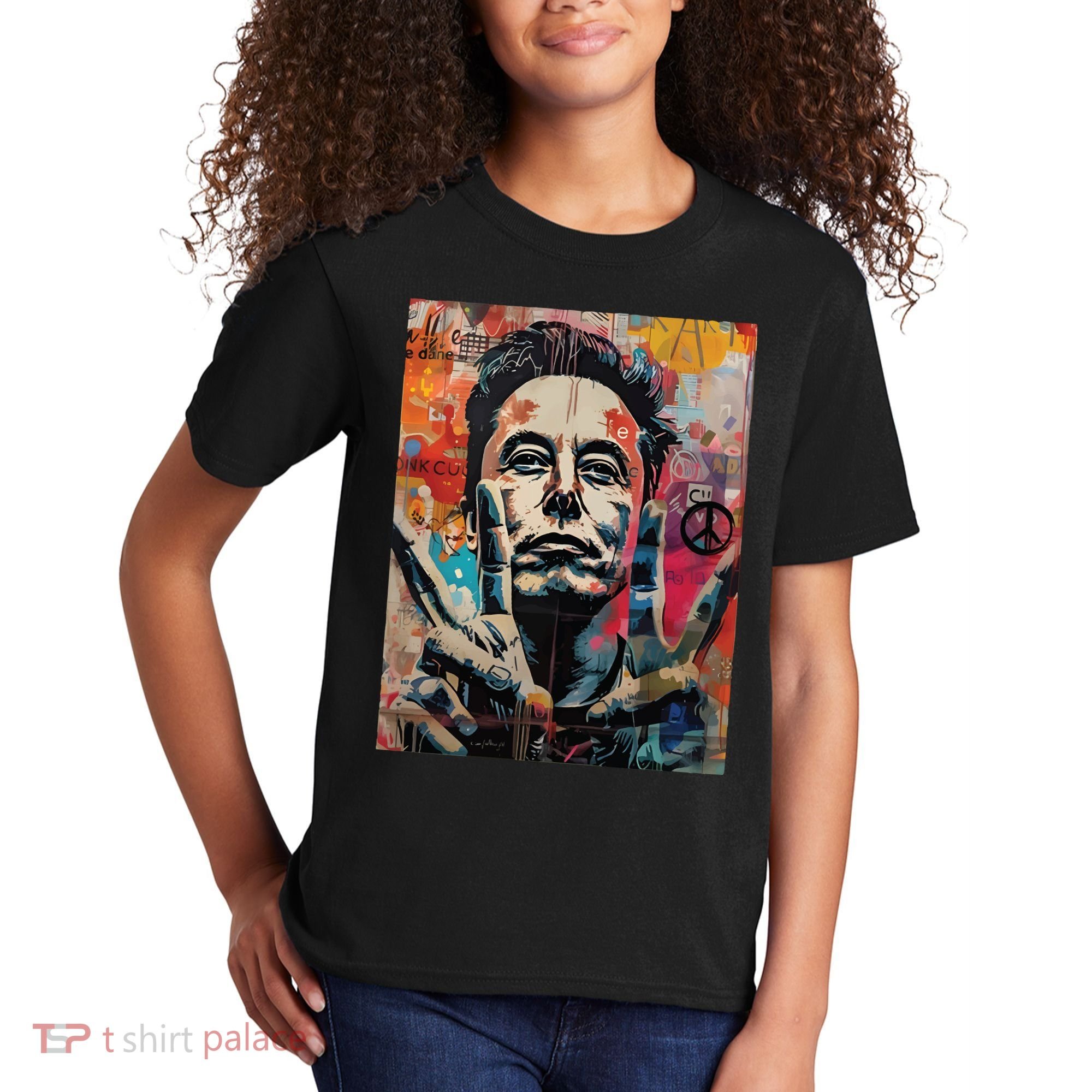 Elon Musk Nobel Peace Prize Garment Dyed Kids T-Shirt