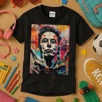 Elon Musk Nobel Peace Prize Garment Dyed Kids T-Shirt thumb 3