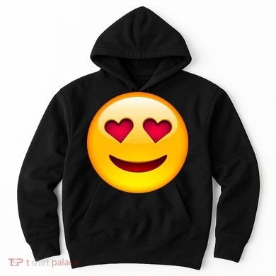 Emoticon Love Emoji Smiley with Heart Eyes Hoodie