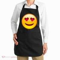 Emoticon Love Emoji Smiley with Heart Eyes Apron thumb 2