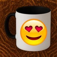 Emoticon Love Emoji Smiley with Heart Eyes Coffee Mug thumb 2