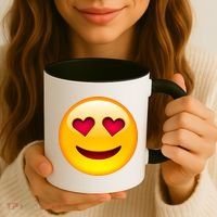 Emoticon Love Emoji Smiley with Heart Eyes Coffee Mug thumb 3