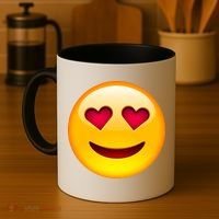 Emoticon Love Emoji Smiley with Heart Eyes Coffee Mug thumb 4