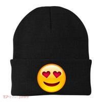 Emoticon Love Emoji Smiley with Heart Eyes Beanie thumb 0