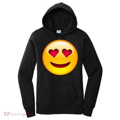 Emoticon Love Emoji Smiley with Heart Eyes Women's Hoodie