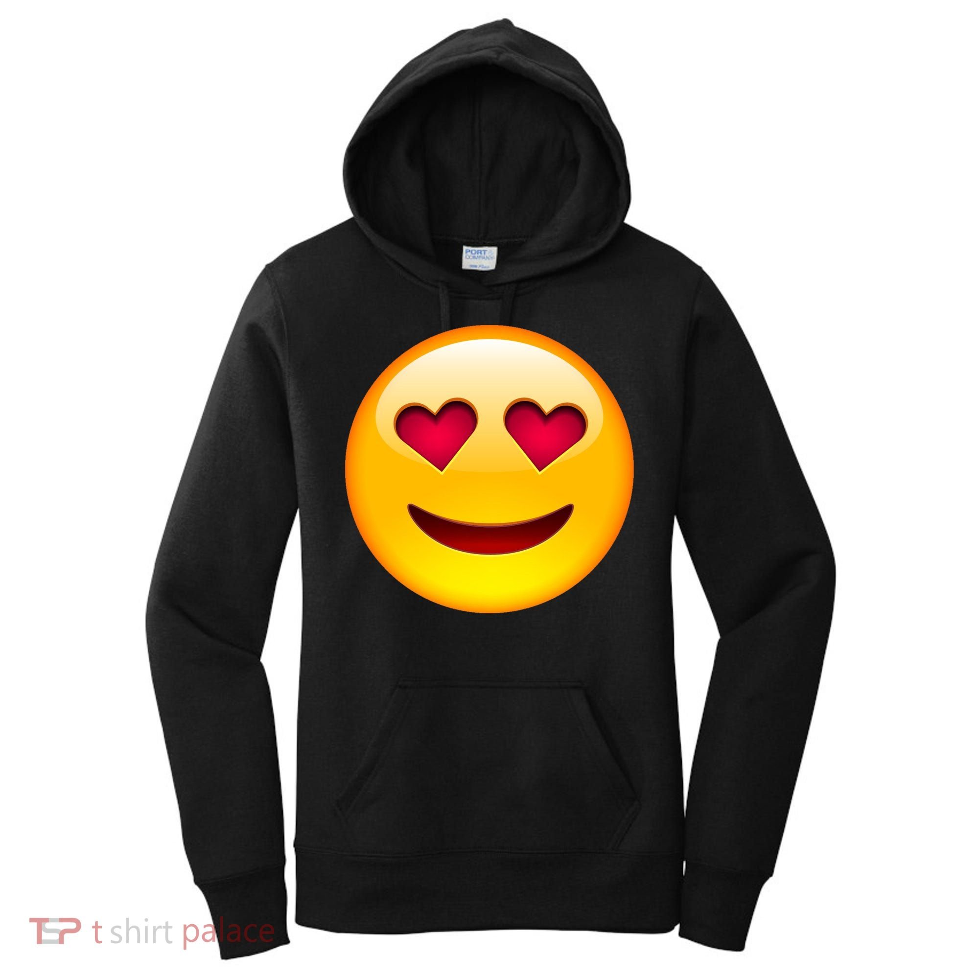 Emoticon Love Emoji Smiley with Heart Eyes Women's Hoodie