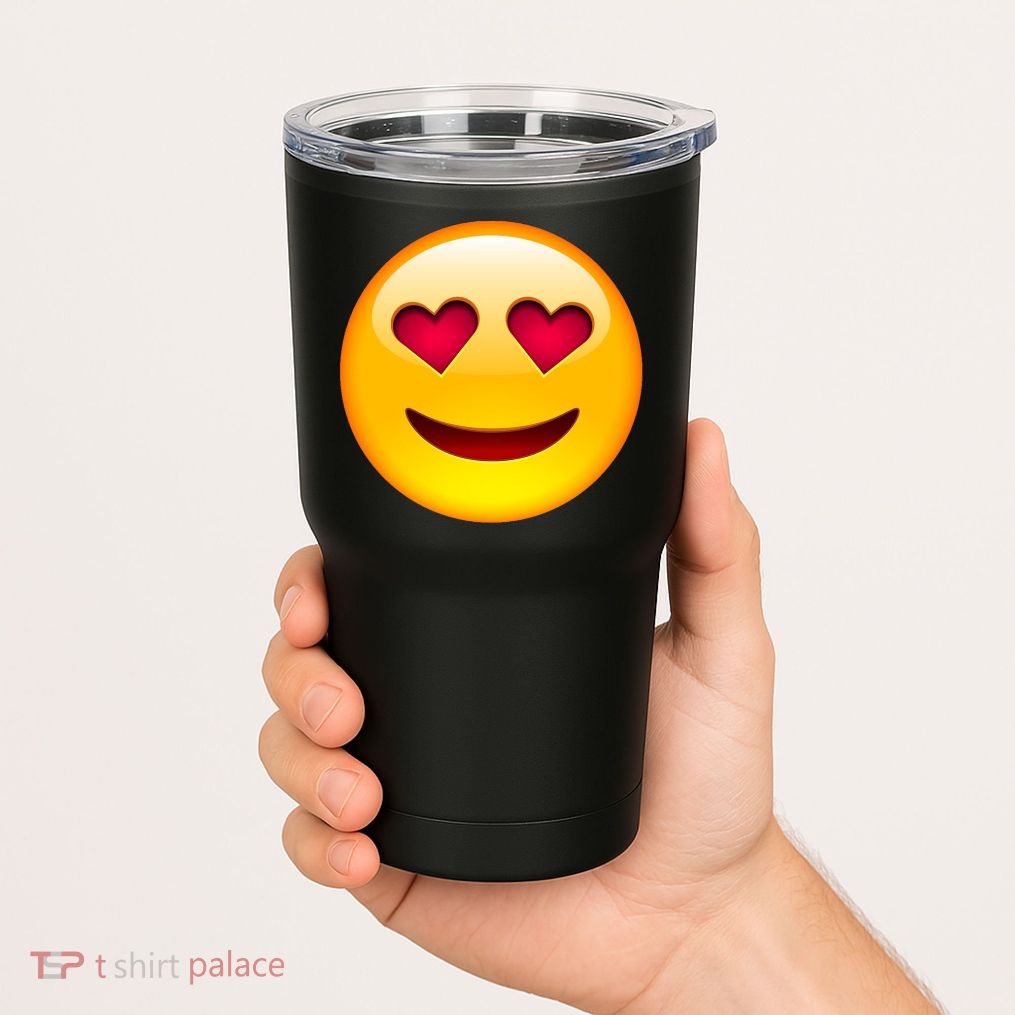 Emoticon Love Emoji Smiley with Heart Eyes Tumbler