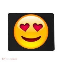 Emoticon Love Emoji Smiley with Heart Eyes Mousepad thumb 0