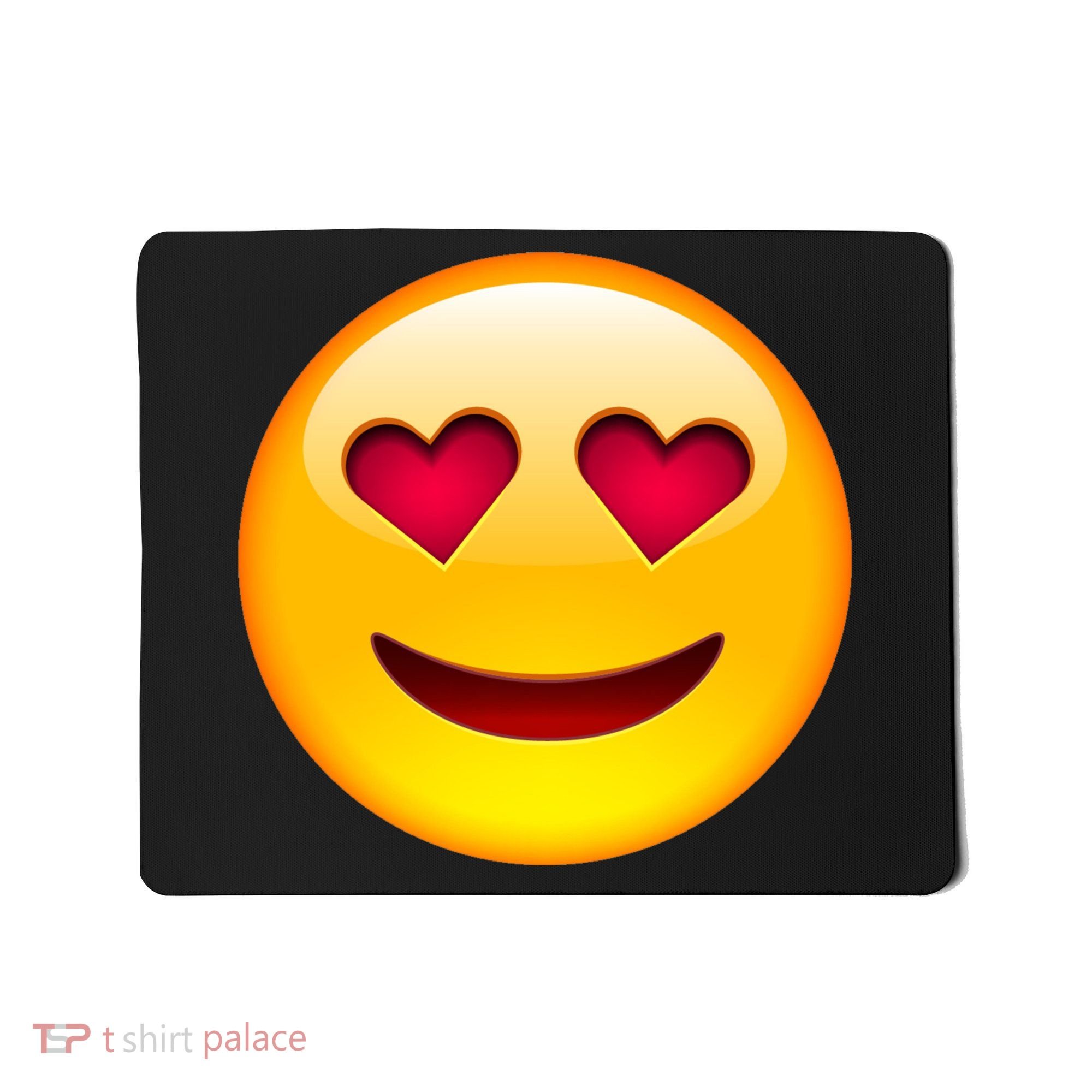 Emoticon Love Emoji Smiley with Heart Eyes Mousepad
