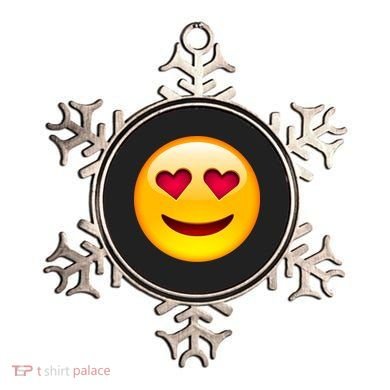 Emoticon Love Emoji Smiley with Heart Eyes Ornament