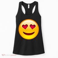 Emoticon Love Emoji Smiley with Heart Eyes Women's Tank Top thumb 0
