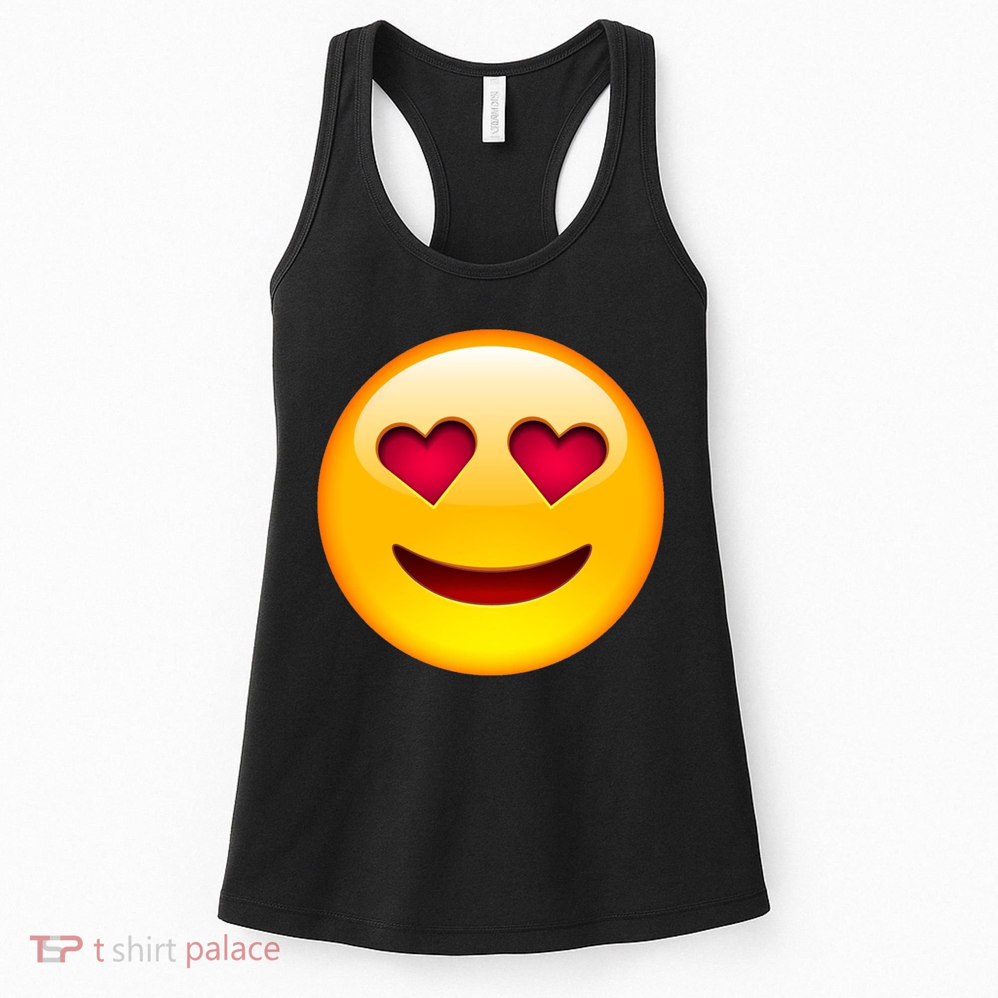 Emoticon Love Emoji Smiley with Heart Eyes Women's Tank Top