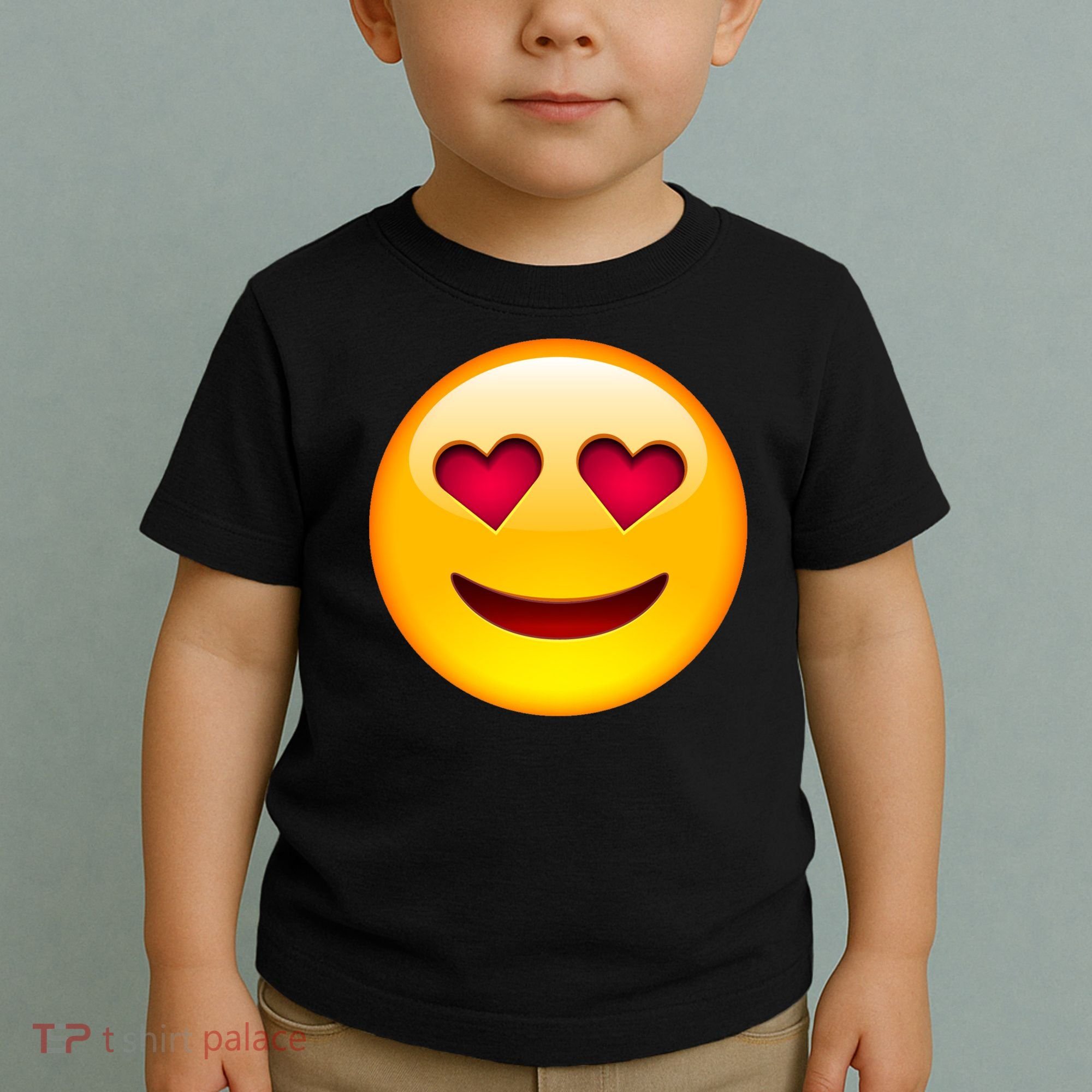 Emoticon Love Emoji Smiley with Heart Eyes Toddler T-Shirt