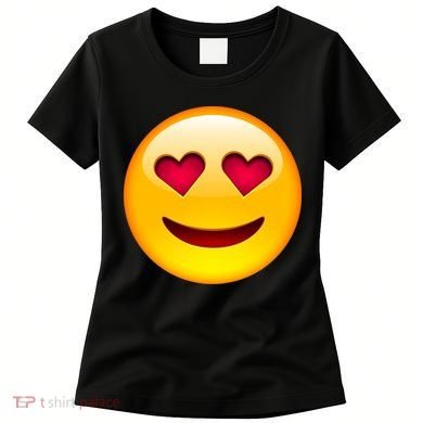 Emoticon Love Emoji Smiley with Heart Eyes Women's T-Shirt