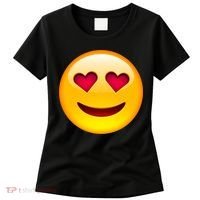 Emoticon Love Emoji Smiley with Heart Eyes Women's T-Shirt thumb 0