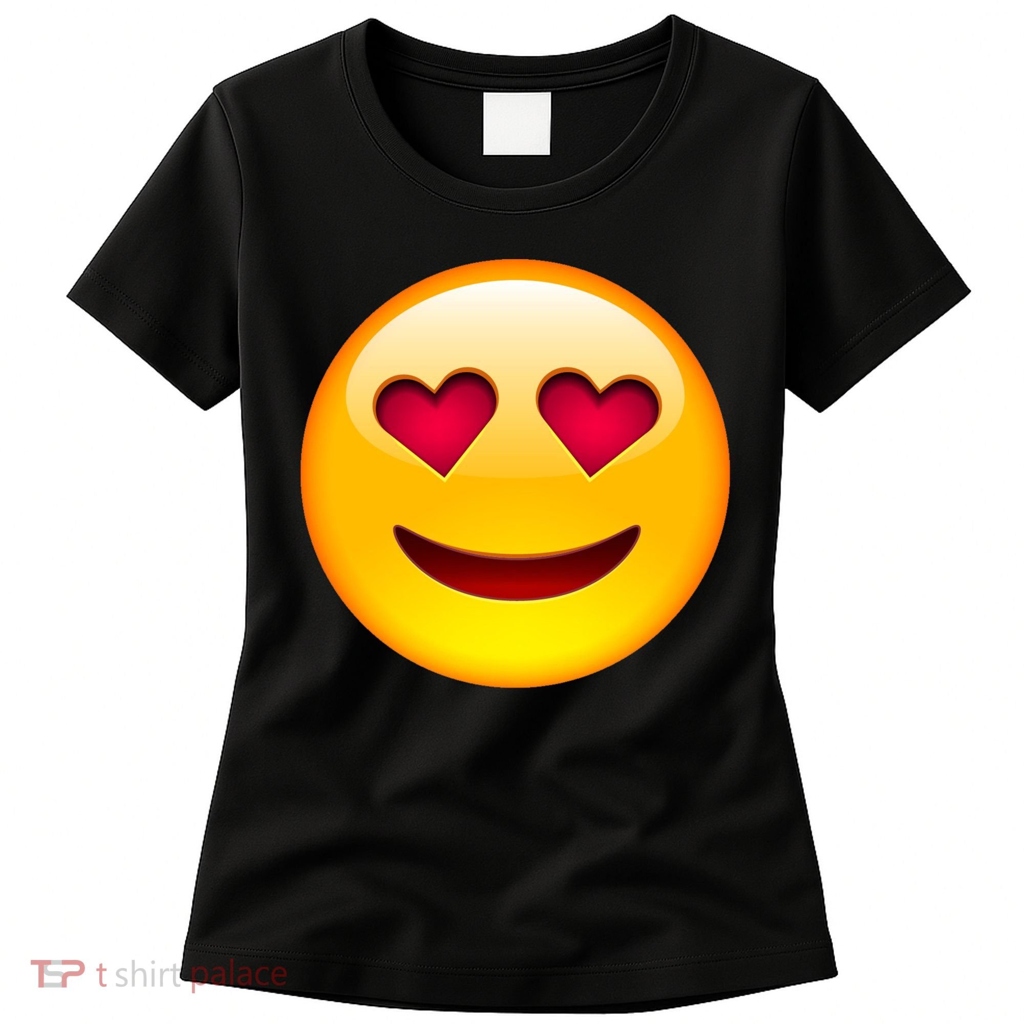 Emoticon Love Emoji Smiley with Heart Eyes Women's T-Shirt