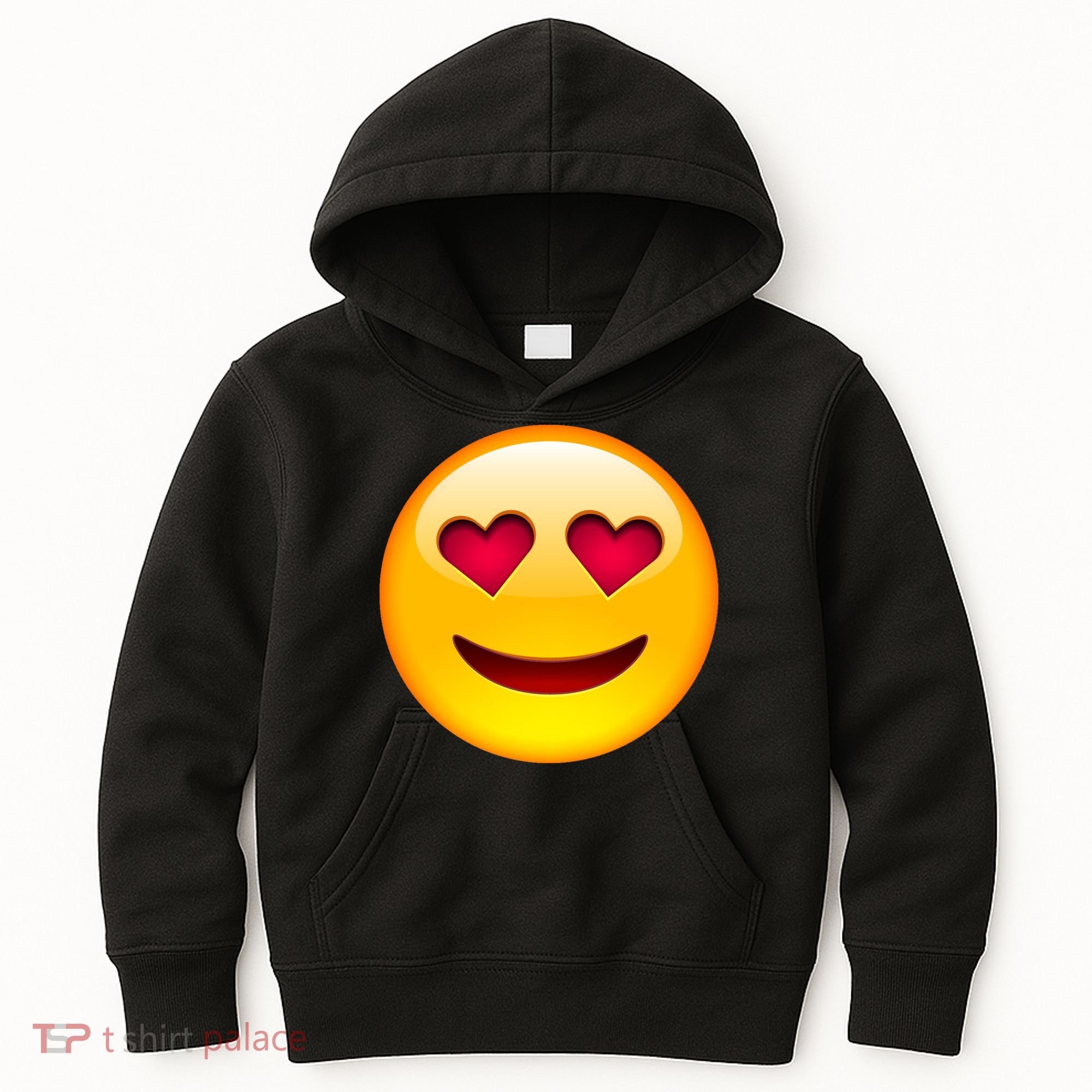 Emoticon Love Emoji Smiley with Heart Eyes Kids Hoodie