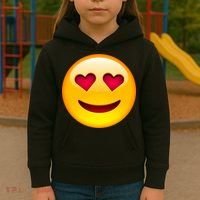 Emoticon Love Emoji Smiley with Heart Eyes Kids Hoodie thumb 3