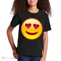 Emoticon Love Emoji Smiley with Heart Eyes Kids T-Shirt thumb 2
