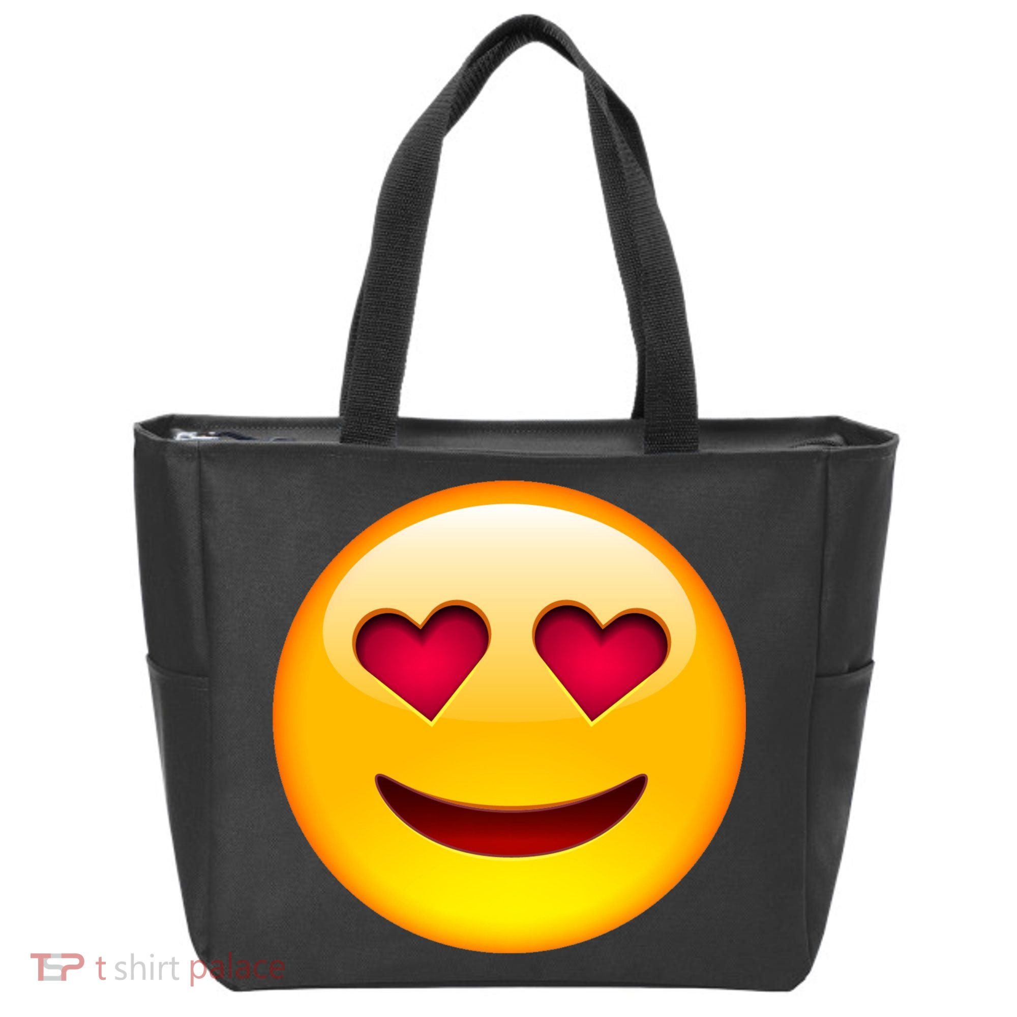 Emoticon Love Emoji Smiley with Heart Eyes Tote Bag