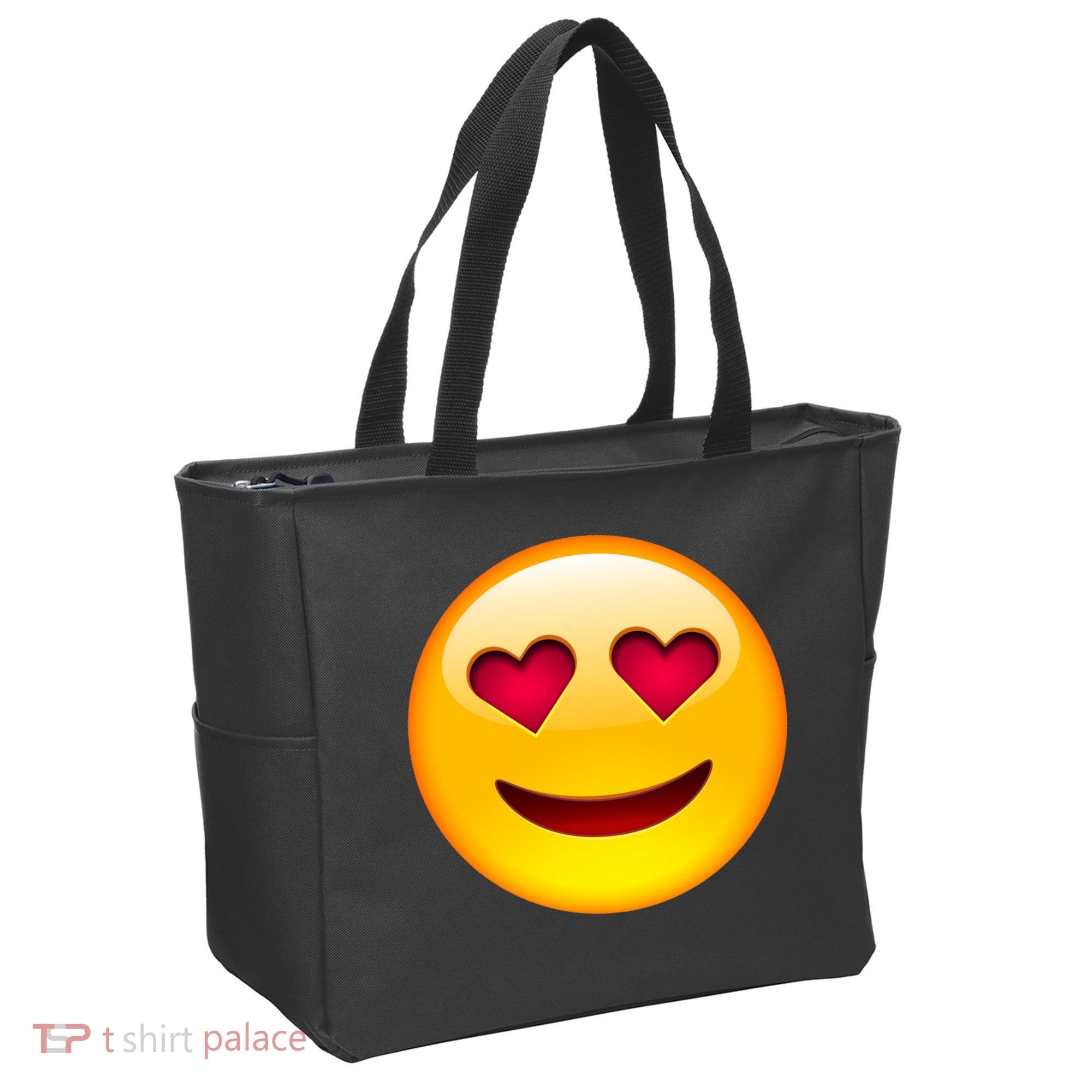 Emoticon Love Emoji Smiley with Heart Eyes Tote Bag