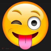 Emoticon Tongue Out Emoji with Winking Eye Smiley Sweatshirt thumb 3