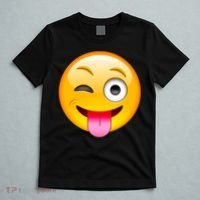Emoticon Tongue Out Emoji with Winking Eye Smiley T-Shirt thumb 5