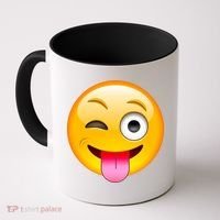 Emoticon Tongue Out Emoji with Winking Eye Smiley Coffee Mug thumb 0