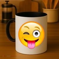 Emoticon Tongue Out Emoji with Winking Eye Smiley Coffee Mug thumb 4