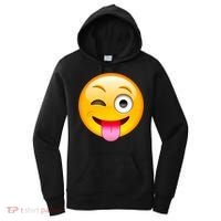 Emoticon Tongue Out Emoji with Winking Eye Smiley Women's Hoodie thumb 0