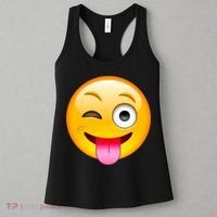Emoticon Tongue Out Emoji with Winking Eye Smiley Women's Tank Top thumb 3