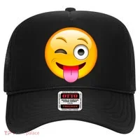 Emoticon Tongue Out Emoji with Winking Eye Smiley Hat thumb 0