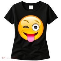 Emoticon Tongue Out Emoji with Winking Eye Smiley Women's T-Shirt thumb 0