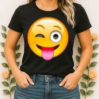 Emoticon Tongue Out Emoji with Winking Eye Smiley Women's T-Shirt thumb 2