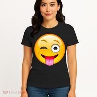 Emoticon Tongue Out Emoji with Winking Eye Smiley Women's T-Shirt thumb 4