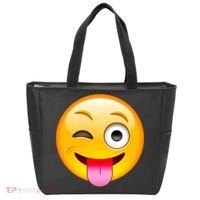 Emoticon Tongue Out Emoji with Winking Eye Smiley Tote Bag thumb 0