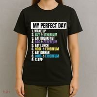Ethereum My Perfect Day, Buy Crypto, Buy ETH, Funny Crypto Meme T-Shirt thumb 4