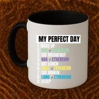Ethereum My Perfect Day, Buy Crypto, Buy ETH, Funny Crypto Meme Coffee Mug thumb 2
