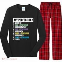 Ethereum My Perfect Day, Buy Crypto, Buy ETH, Funny Crypto Meme Long Sleeve Pajama Set thumb 0