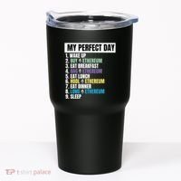 Ethereum My Perfect Day, Buy Crypto, Buy ETH, Funny Crypto Meme Tumbler thumb 0